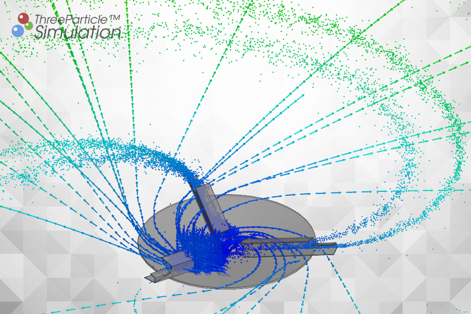 Simulation of a fertilizer spreader with DEM and real shaped particles