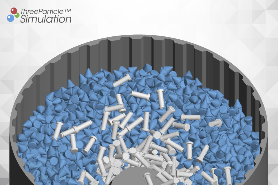 Polishing and tumbling simulaion of real shaped bolts with Discrete Element Method (DEM)