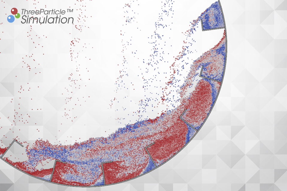 Aggregate dryer simulation with ThreeParticle/CAE software