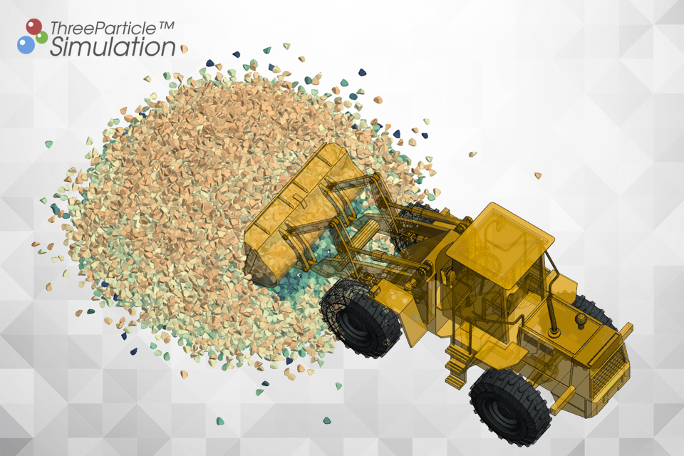 Wheel loader simulation with Discrete Element Method (DEM)