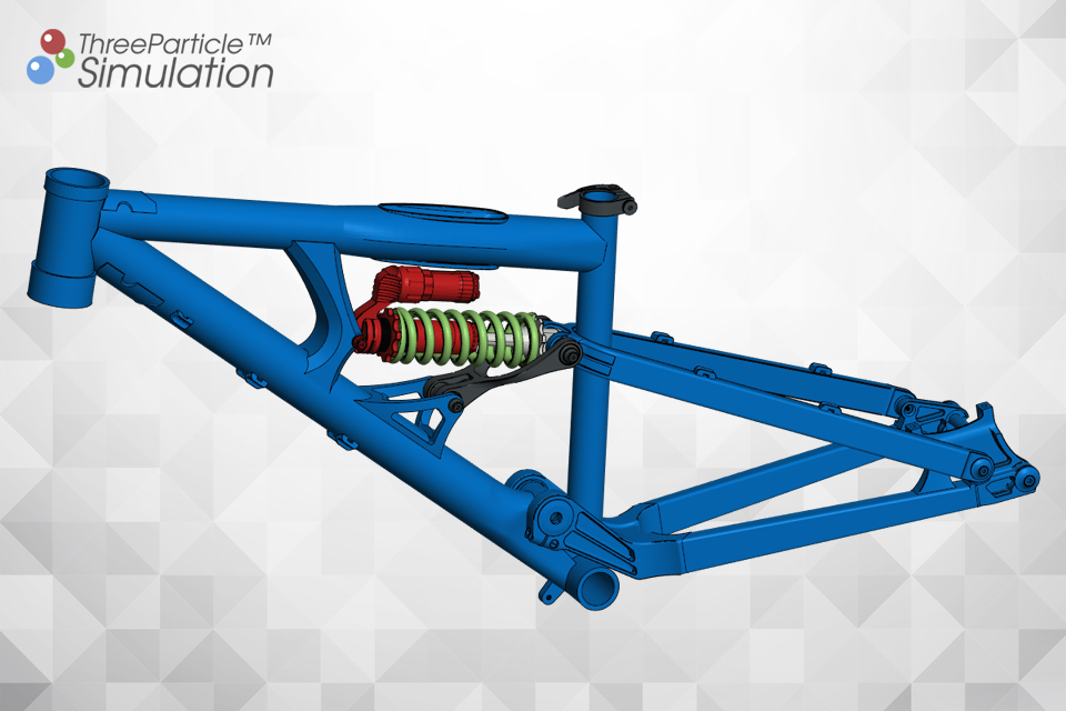 Multi-body dynamics simulation of a mountai bike frame 